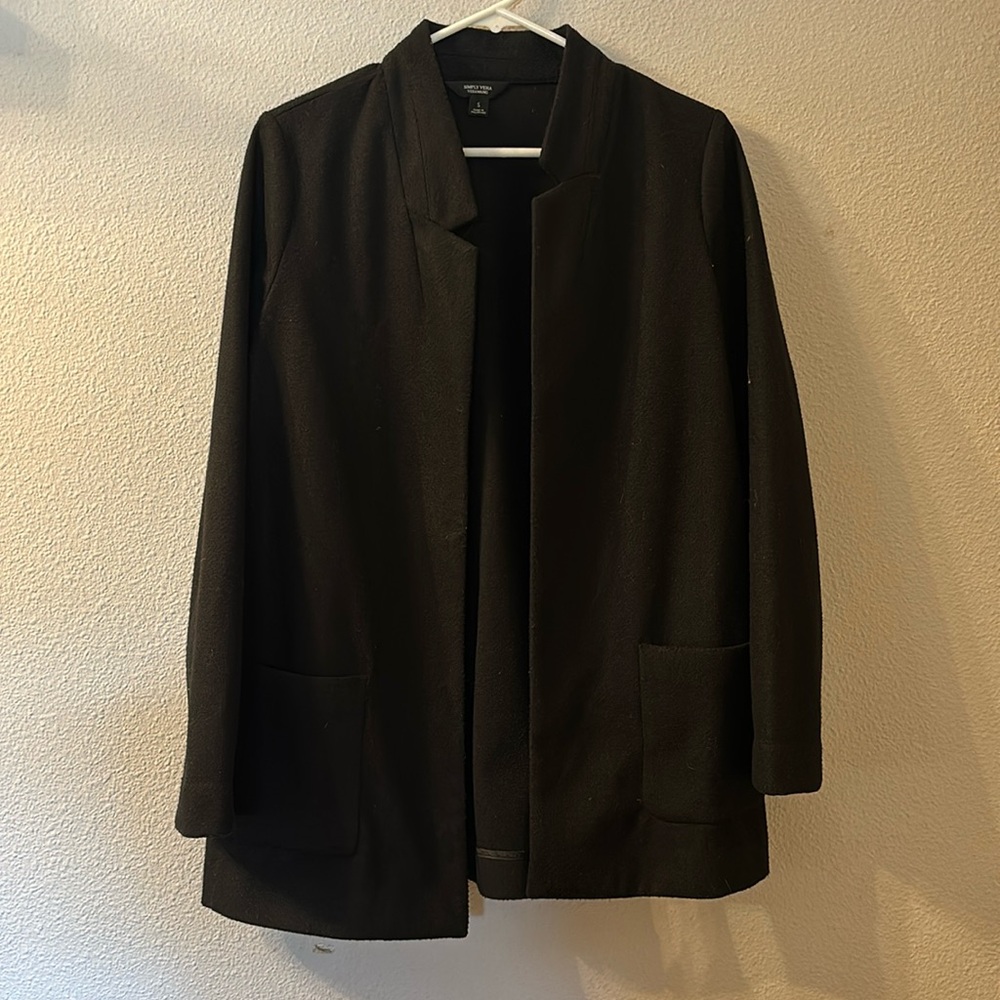 Simply Vera Vera Wang fleece blazer jacket size small